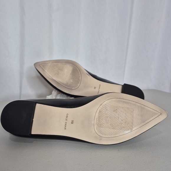 Cole Haan Grand.0S Valantina Loafer Black Leather Pointed Toe Women's Size 9 - Picture 11 of 12